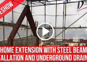 RSJ Steel Beams Installation Underground Drainage